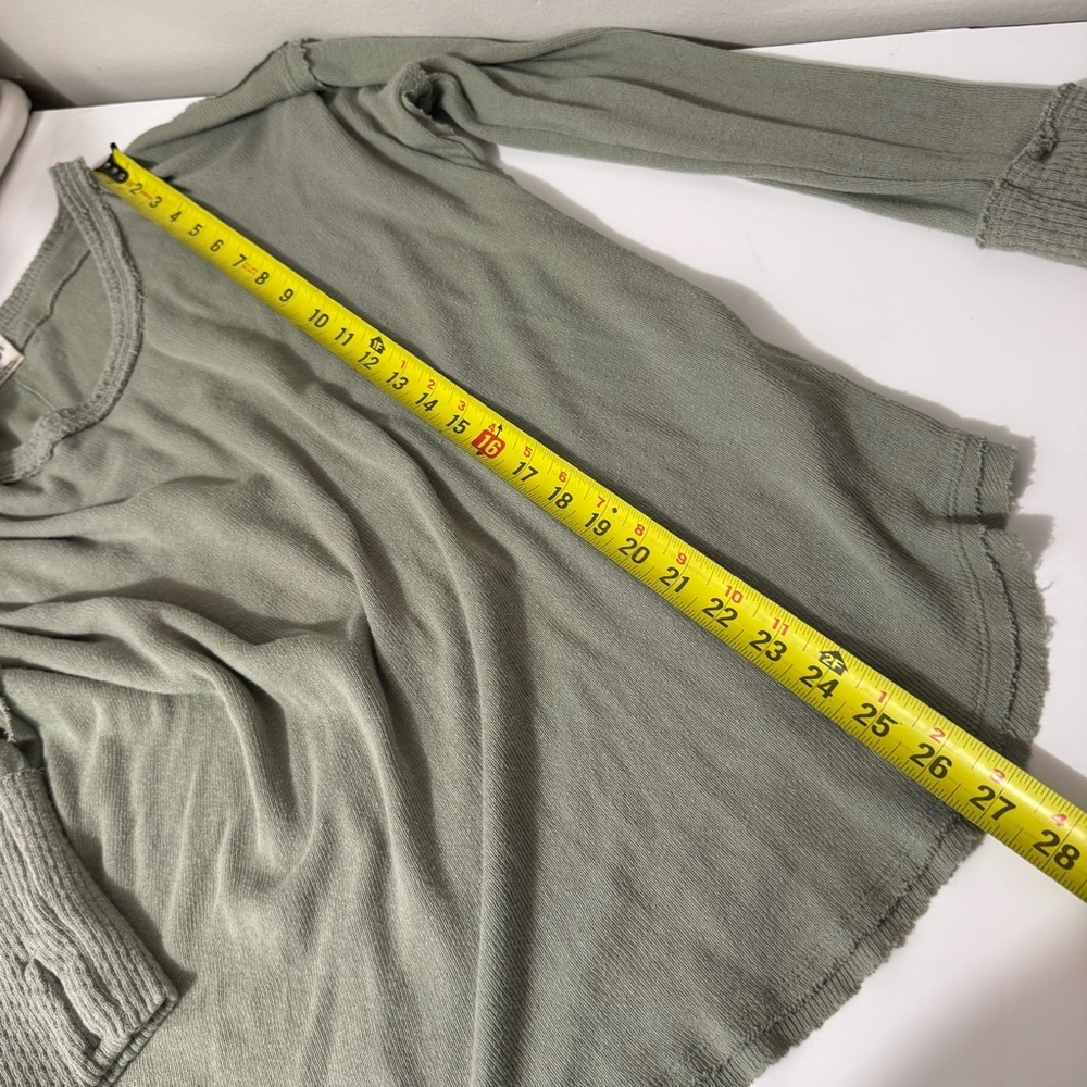 We The Free Sage Green Scoop Neck Lightweight Sweater - Picture 7 of 8